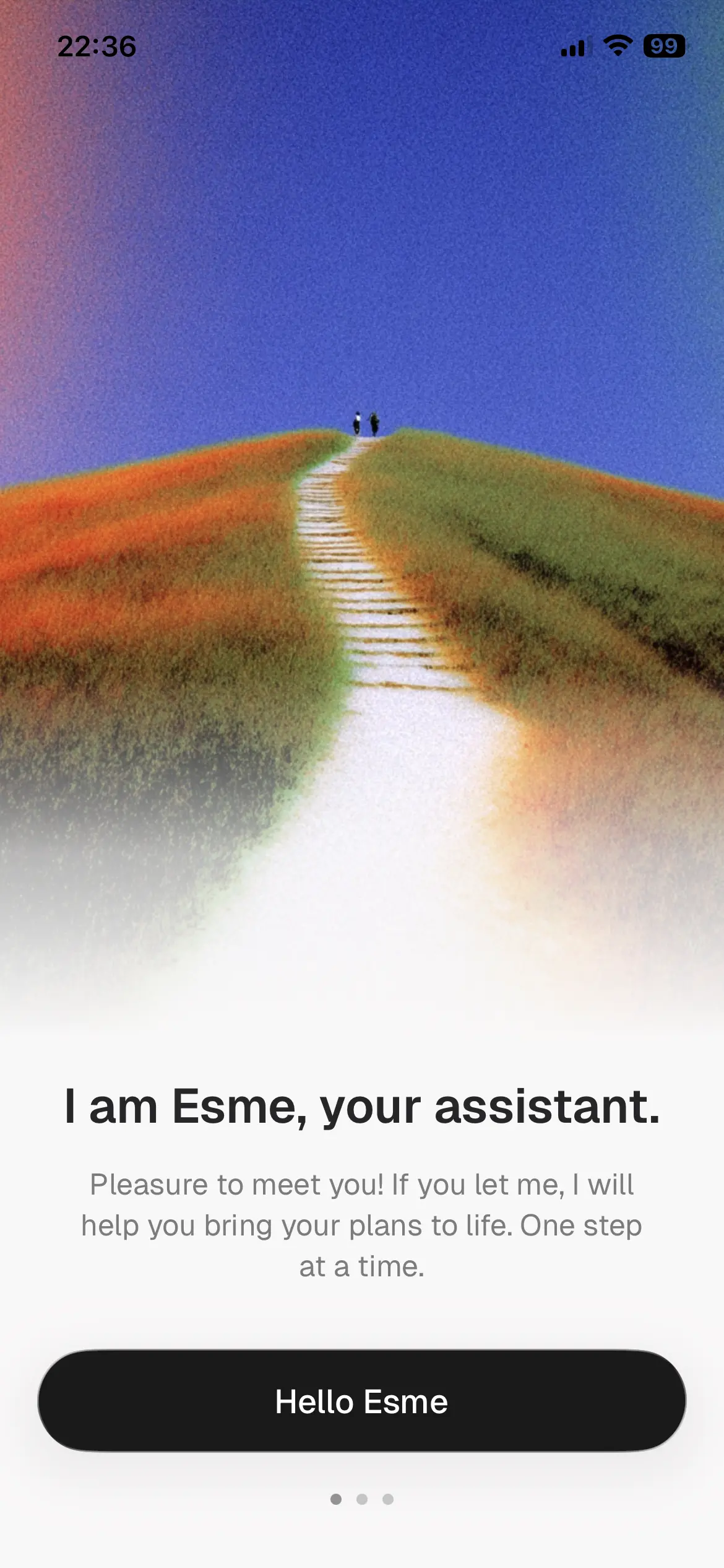 Onboarding screen of Good Assistant.